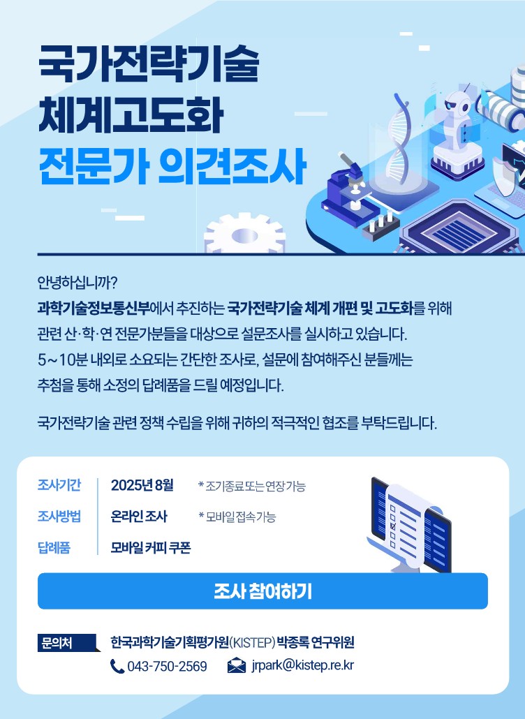 국가전략기술 체계고도화 전문가 의견조사